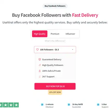 Buy 100 Facebook Followers