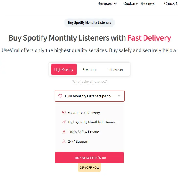 buy real spotify montly listeners